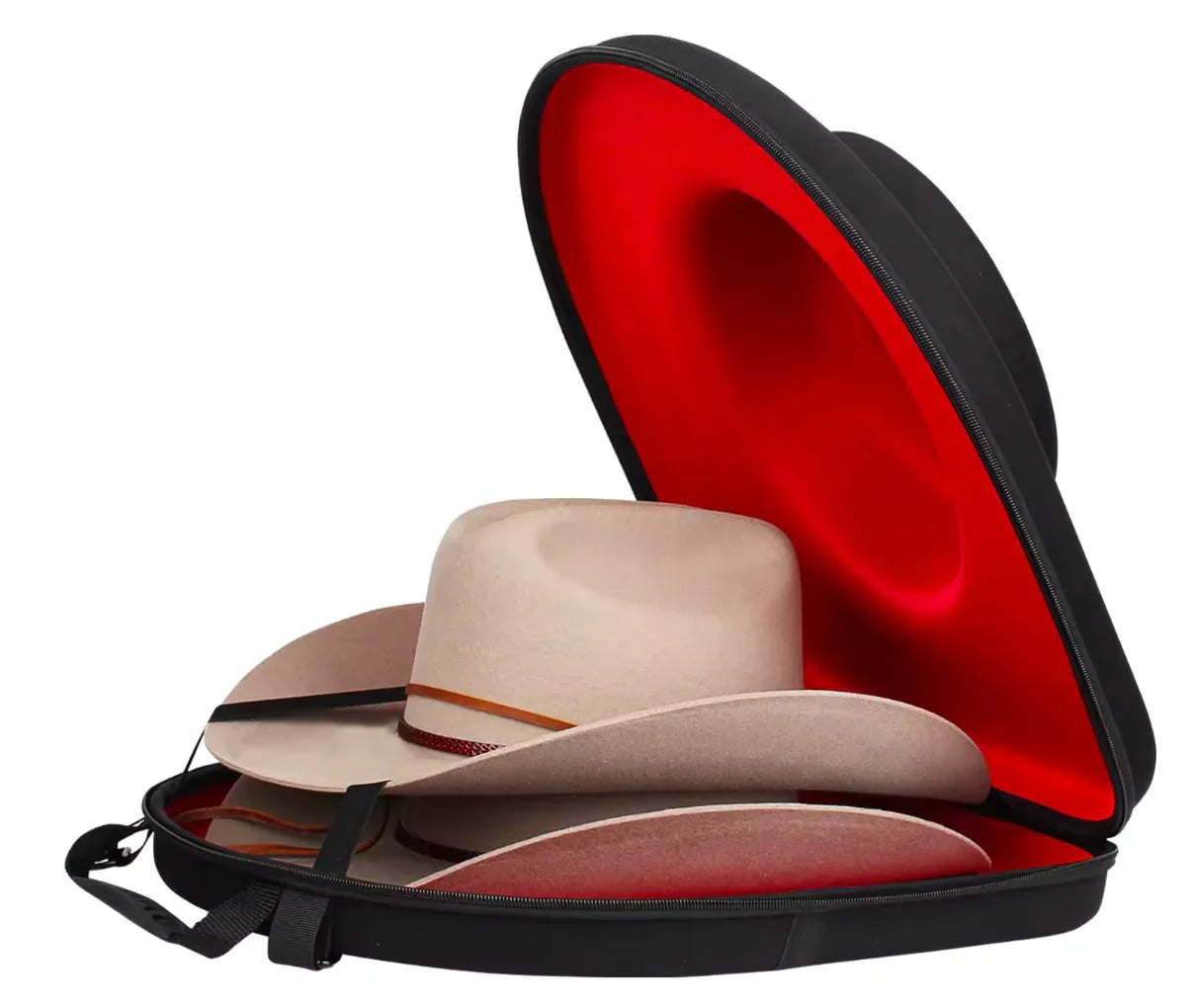 Hat Box for Travel-Crush Proof Hat Travel Case for Cowboy Hats Holder Storage Box Organizer Cap Carrier with Adjustable Carry Strap - Accessorizmee