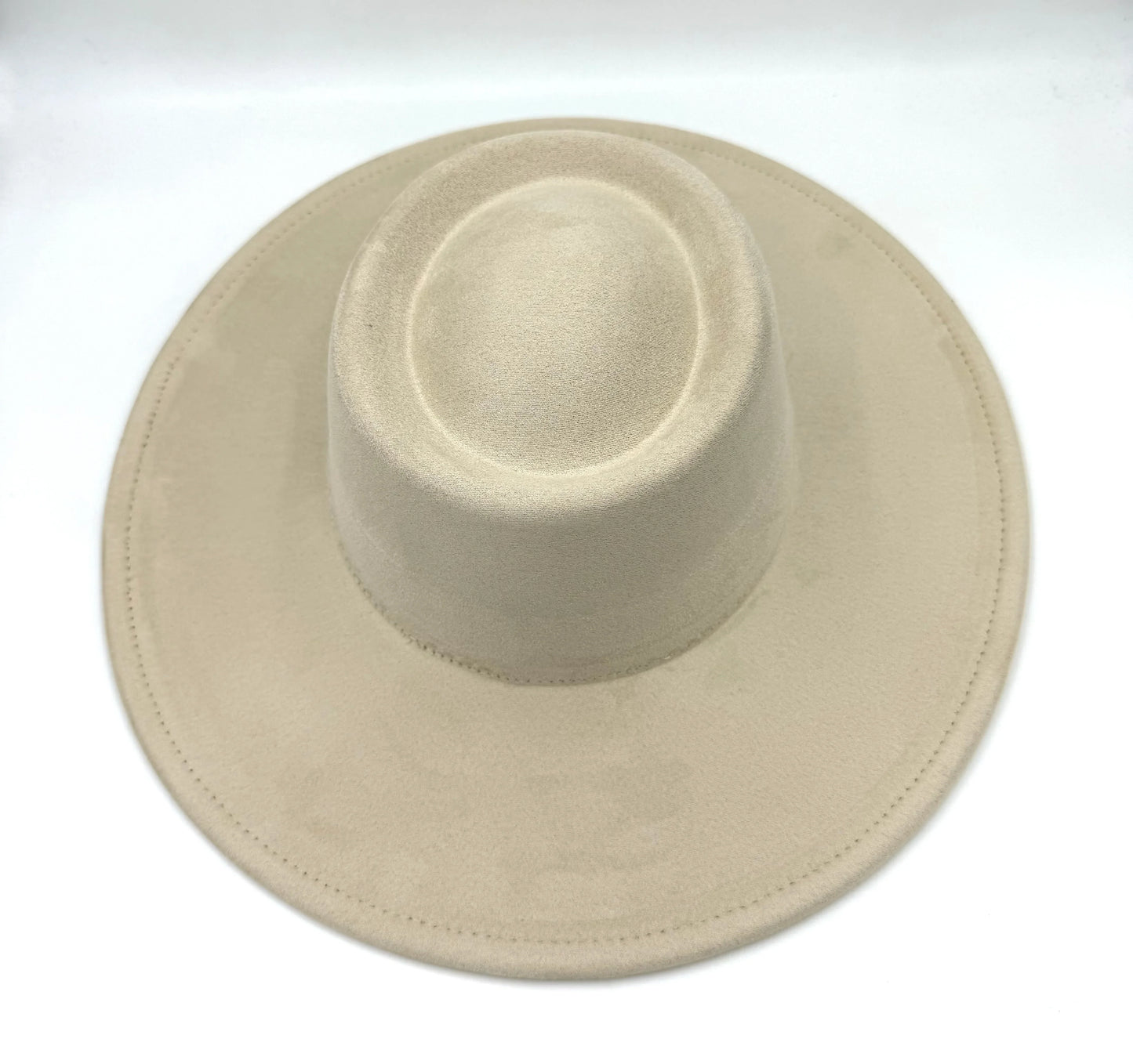 Vegan Suede Flatbrim Defective Fedora - Accessorizmee