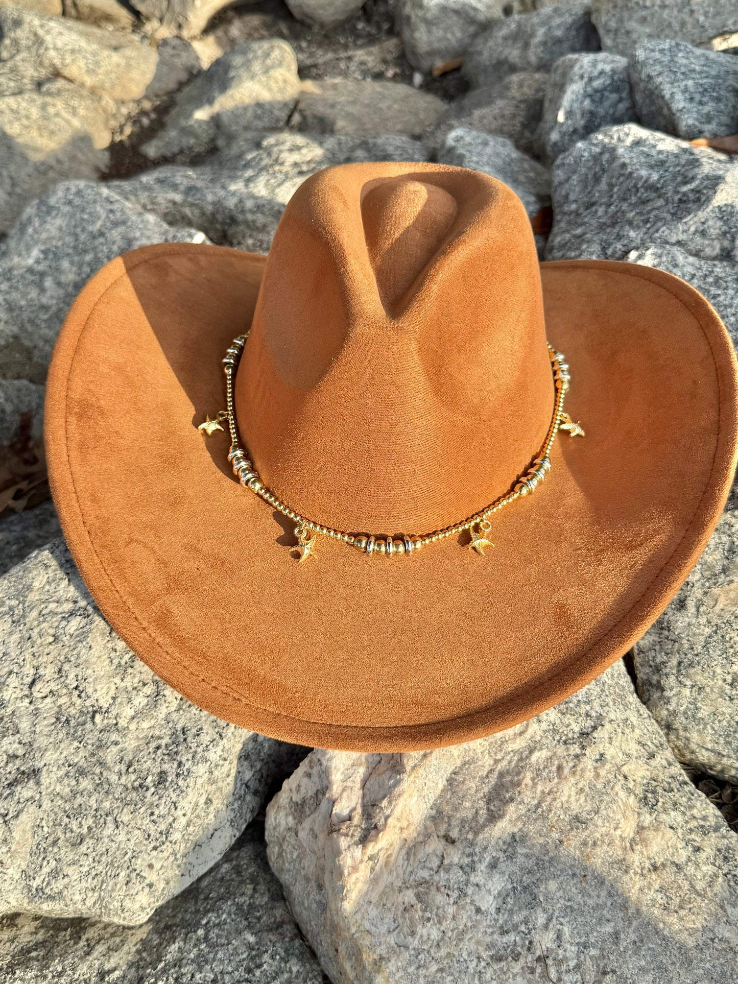 Premium Suede Cowboy Hat - Adjustable Straps Inside, Unisex Design, Size 56-58cm(S-L), Western Style, Great for Burning, Shipped in a Box