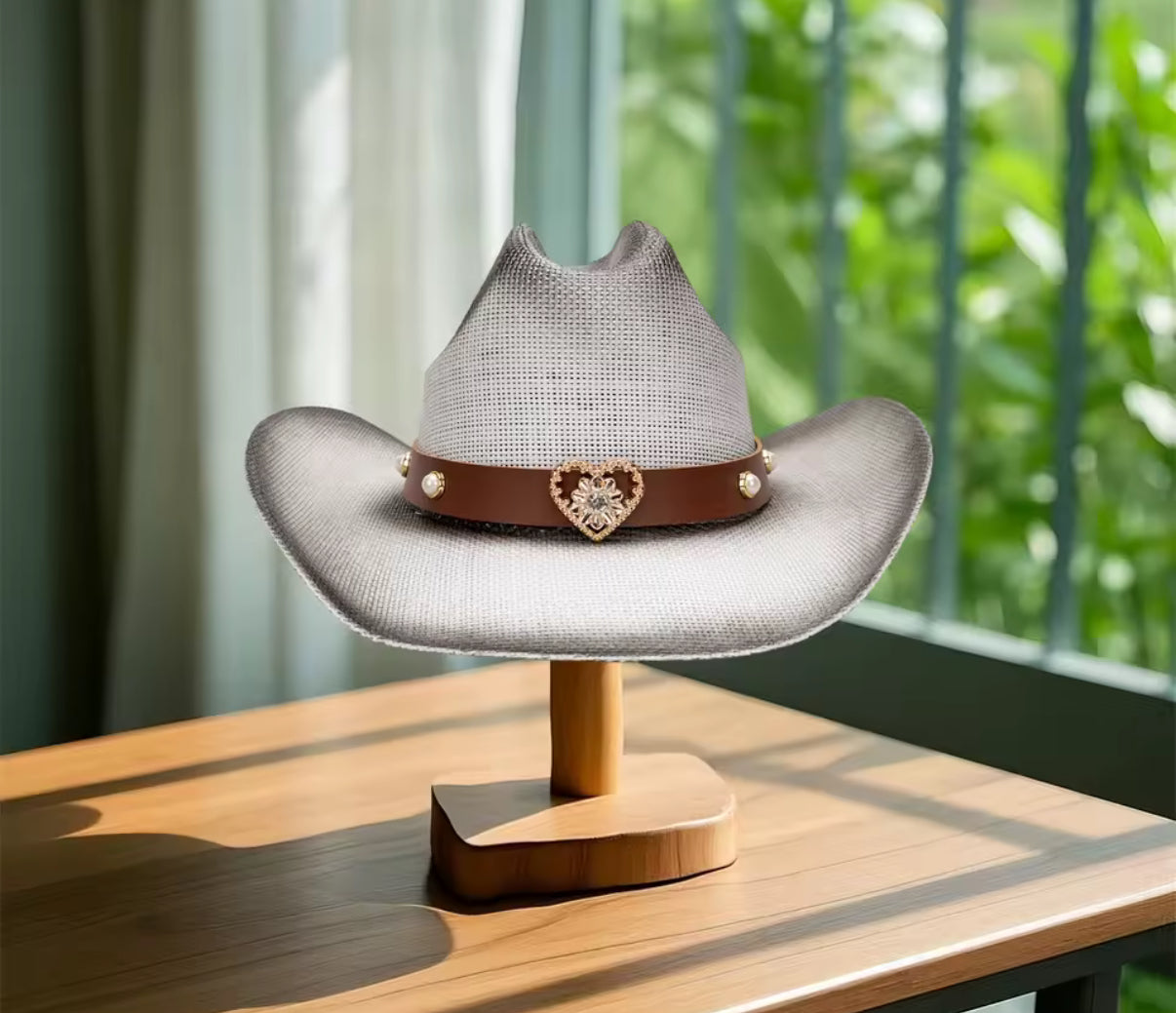 Southern Straw Diamond Cowboy Hat Hand-Woven Diamond Design Adjustable Straps 56-58cm Natural Grass Riffia Seagrass Sun Protection Western Style Unisex