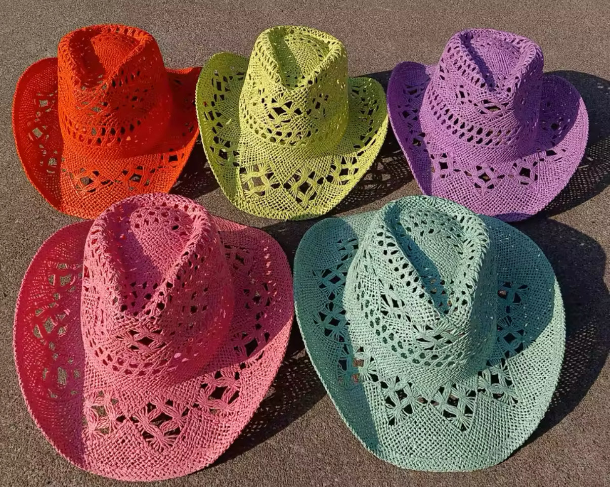 Hand Woven Straw Cowboy Hat