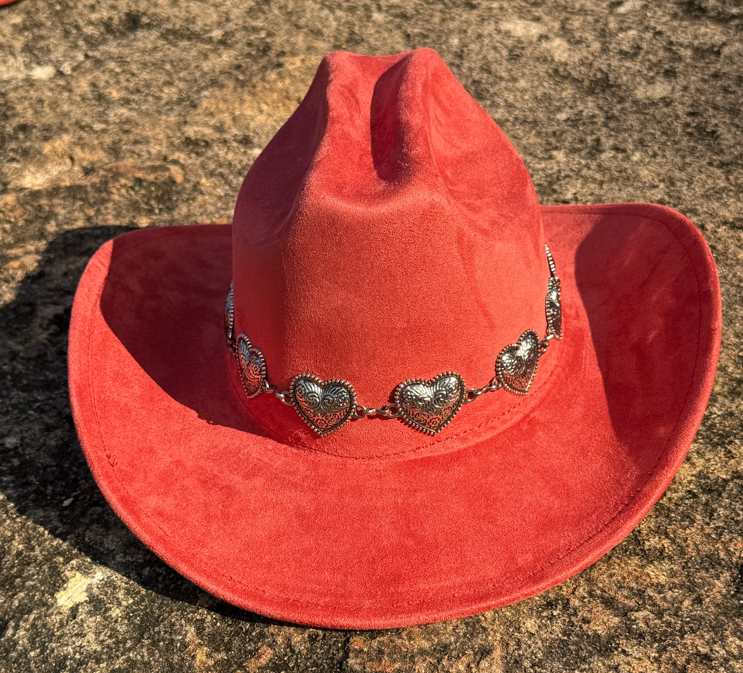 Premium Hearted Suede pinched Cowboy Hat