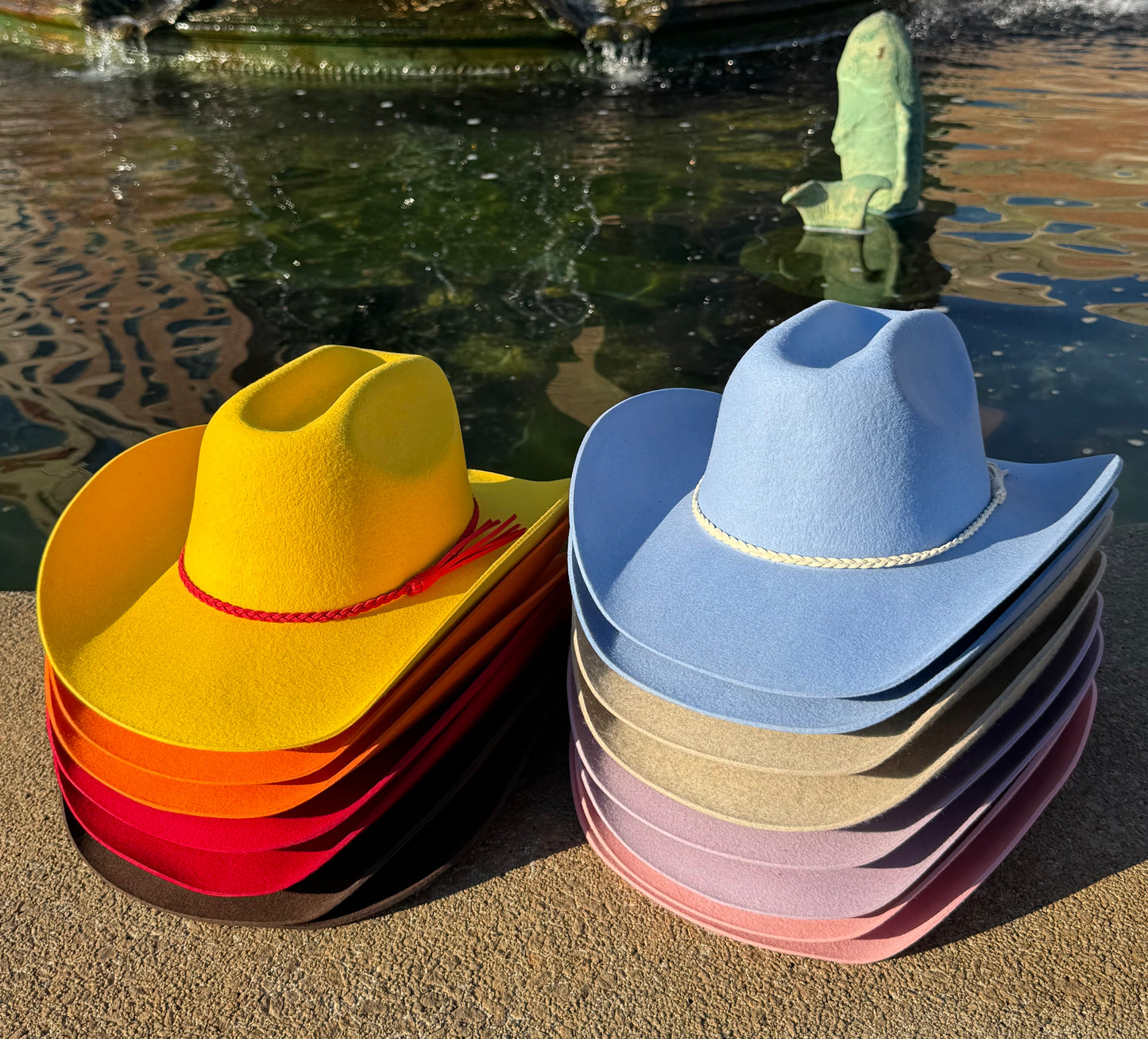 GoldRound 100% Wool Cowboy Hat Solid, Solid Cowboy Hat for Burning