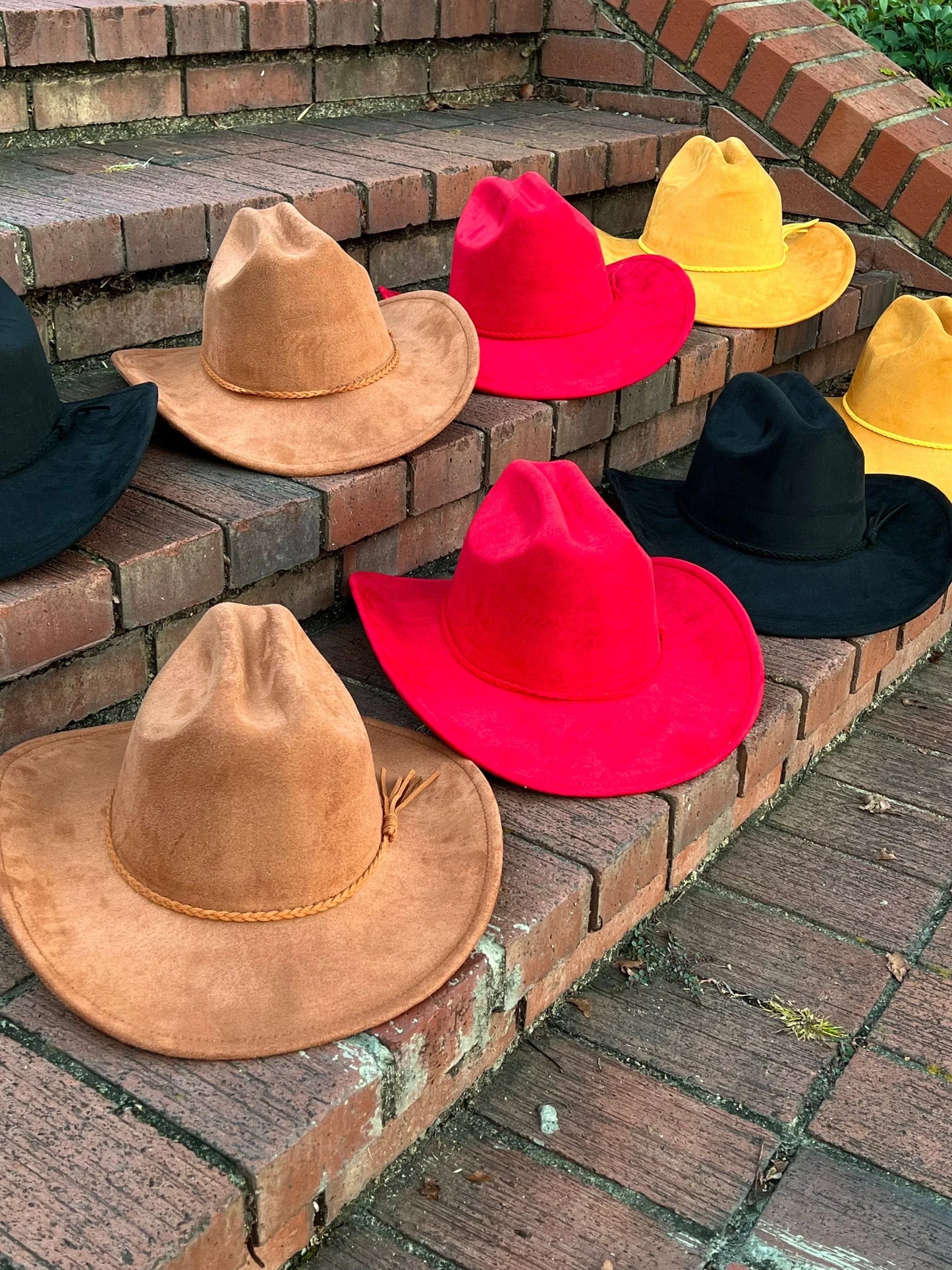 Premium Suede Cowboy Hat - Adjustable Straps Inside, Unisex Design, Size 56-58cm(S-L), Western Style, Great for Burning, Shipped in a Box - Accessorizmee