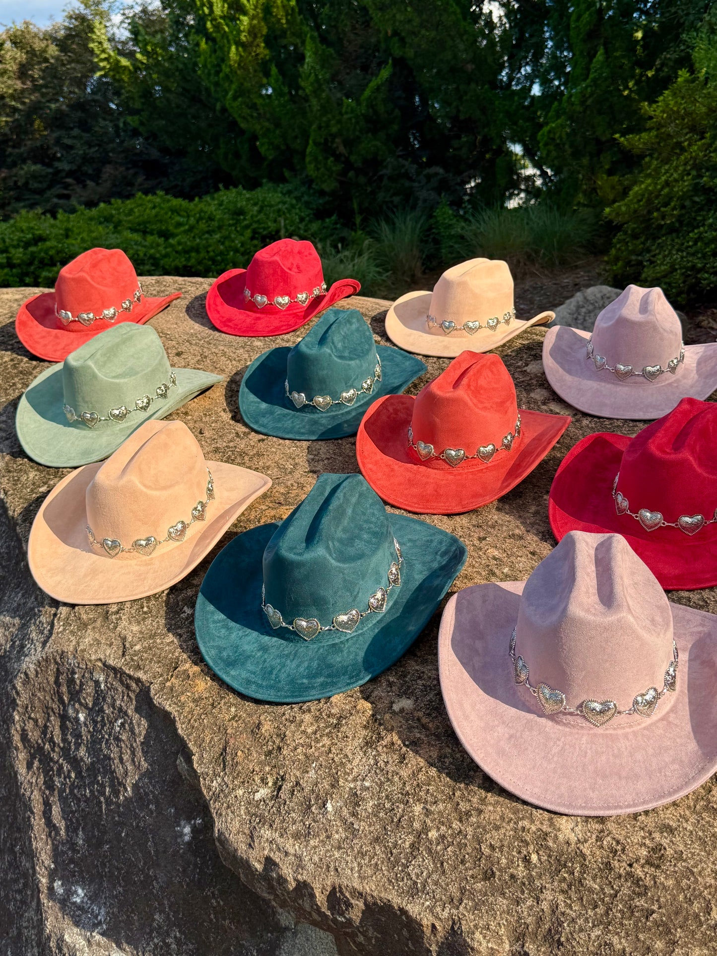 Premium Hearted Suede pinched Cowboy Hat