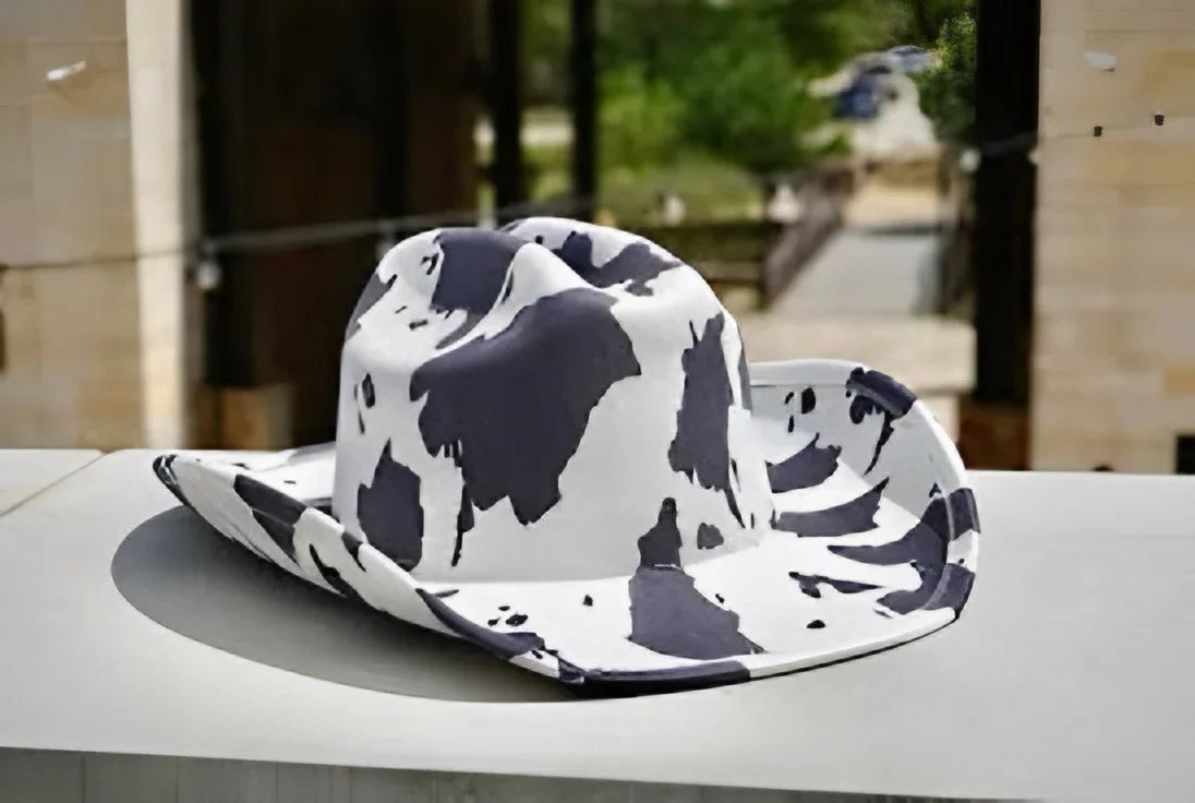 Cow print -premium Suede Cowboy Hat - Accessorizmee