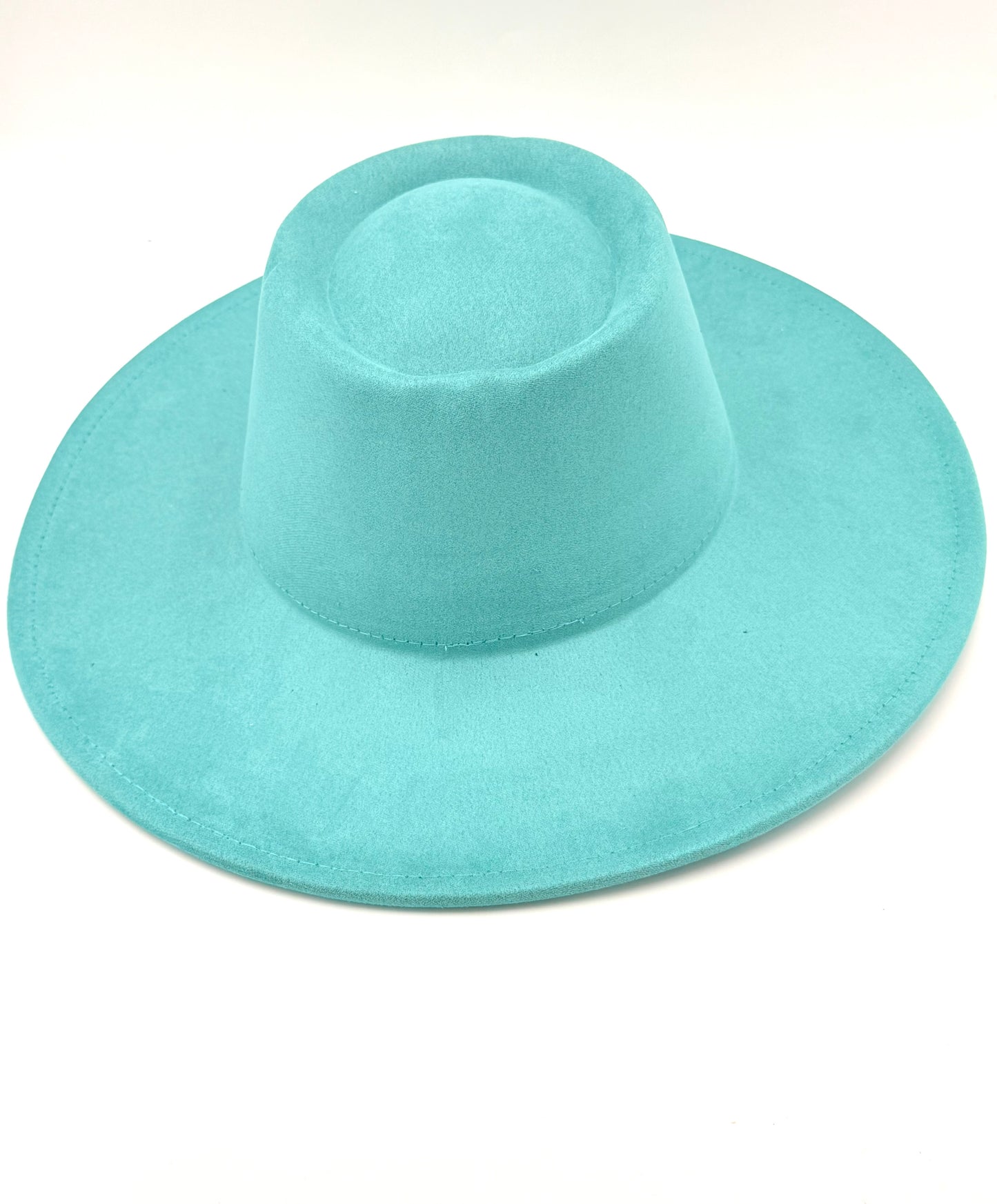 Vegan Suede Flatbrim Defective Fedora - Accessorizmee