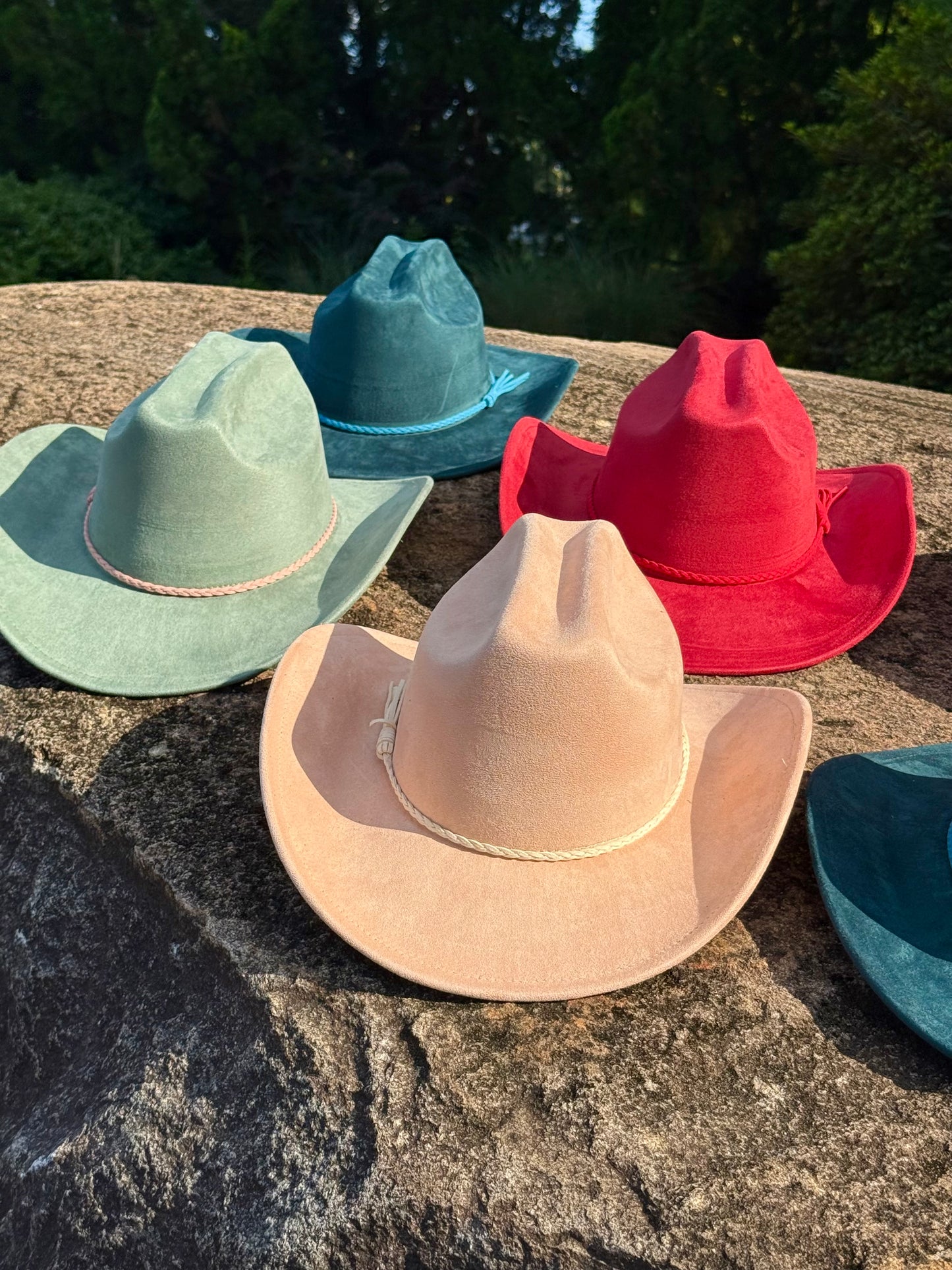 Vegan Suede Cowboy Hat Solid, Solid Cowboy Hat for Burning,, Rancher Hat, Wide Brim Hat, Hat for customization