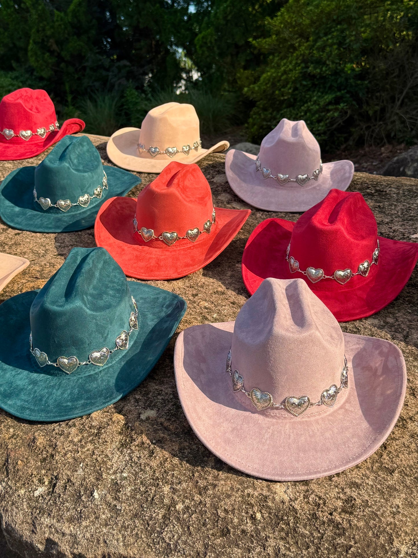 Premium Hearted Suede pinched Cowboy Hat