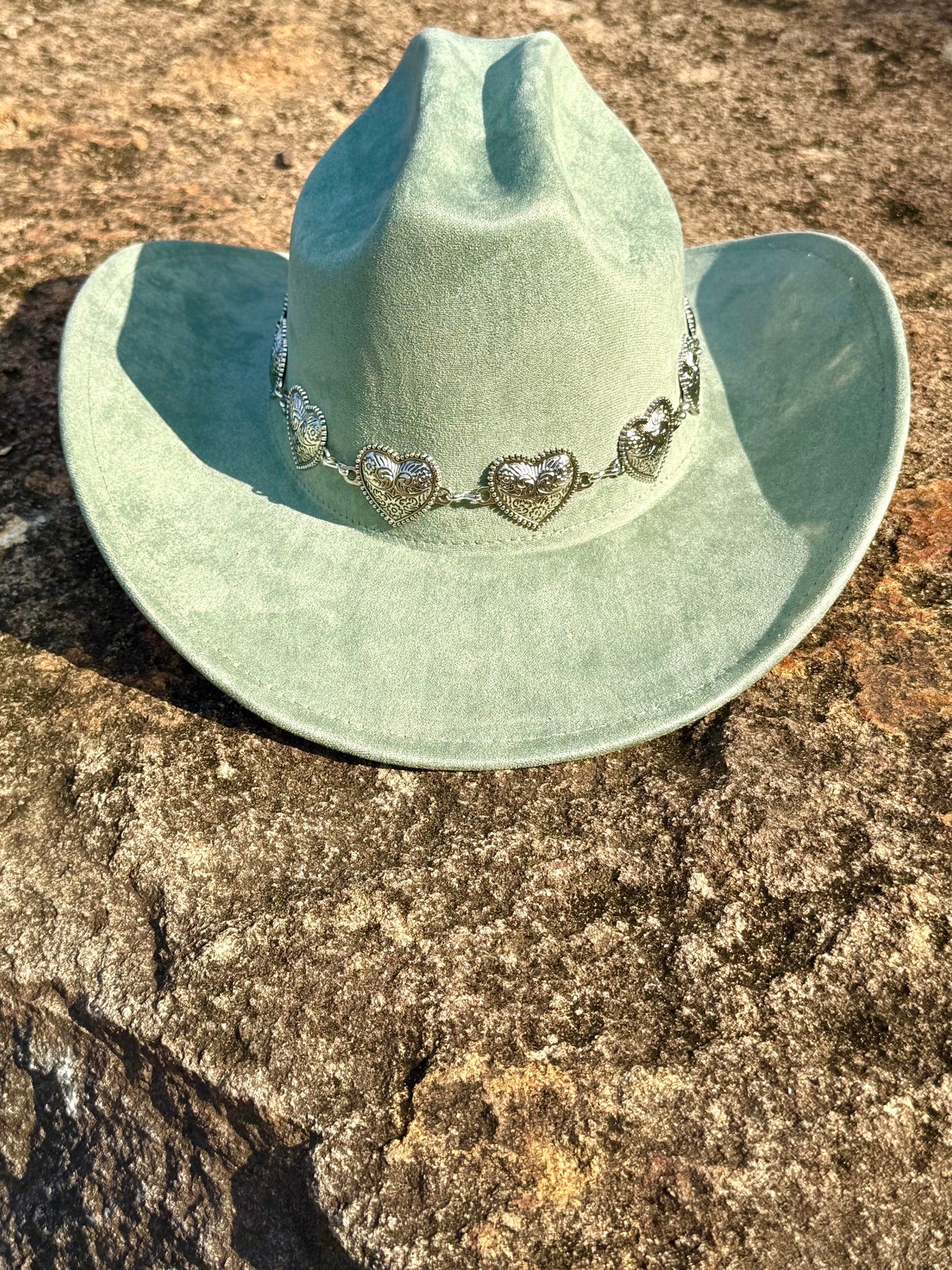Premium Hearted Suede pinched Cowboy Hat