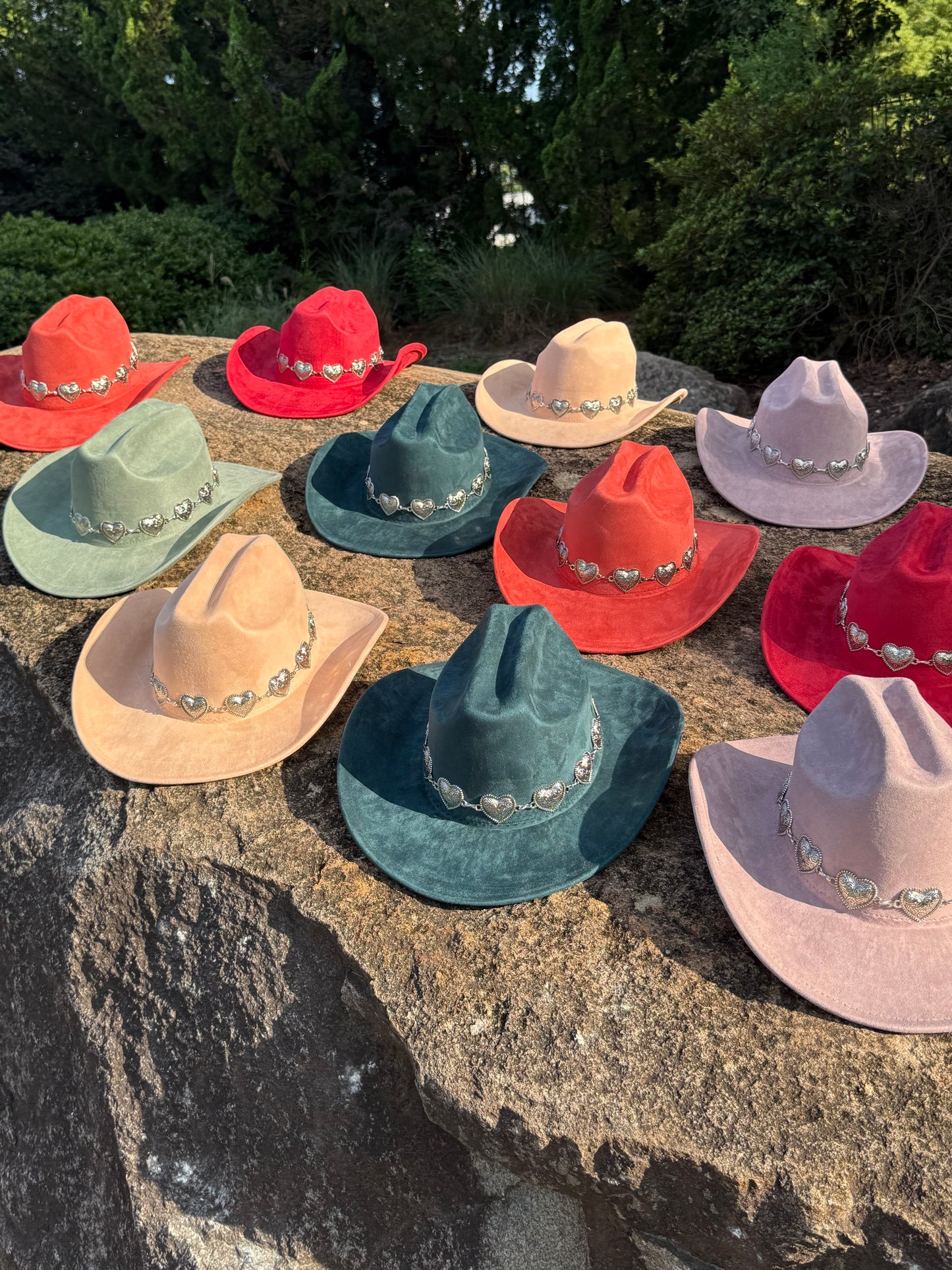 Premium Hearted Suede pinched Cowboy Hat