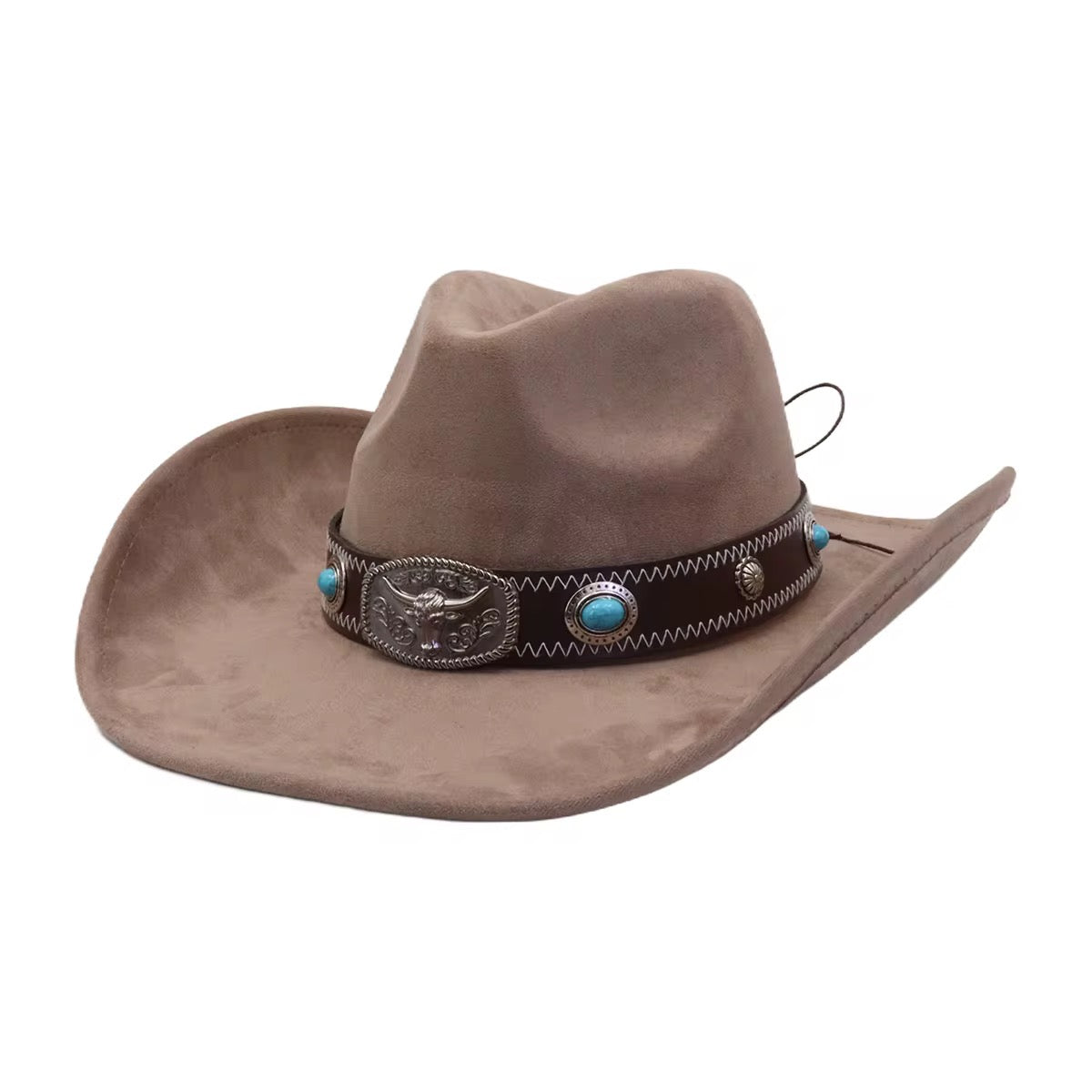 Turquo Suede Cowboy Hat