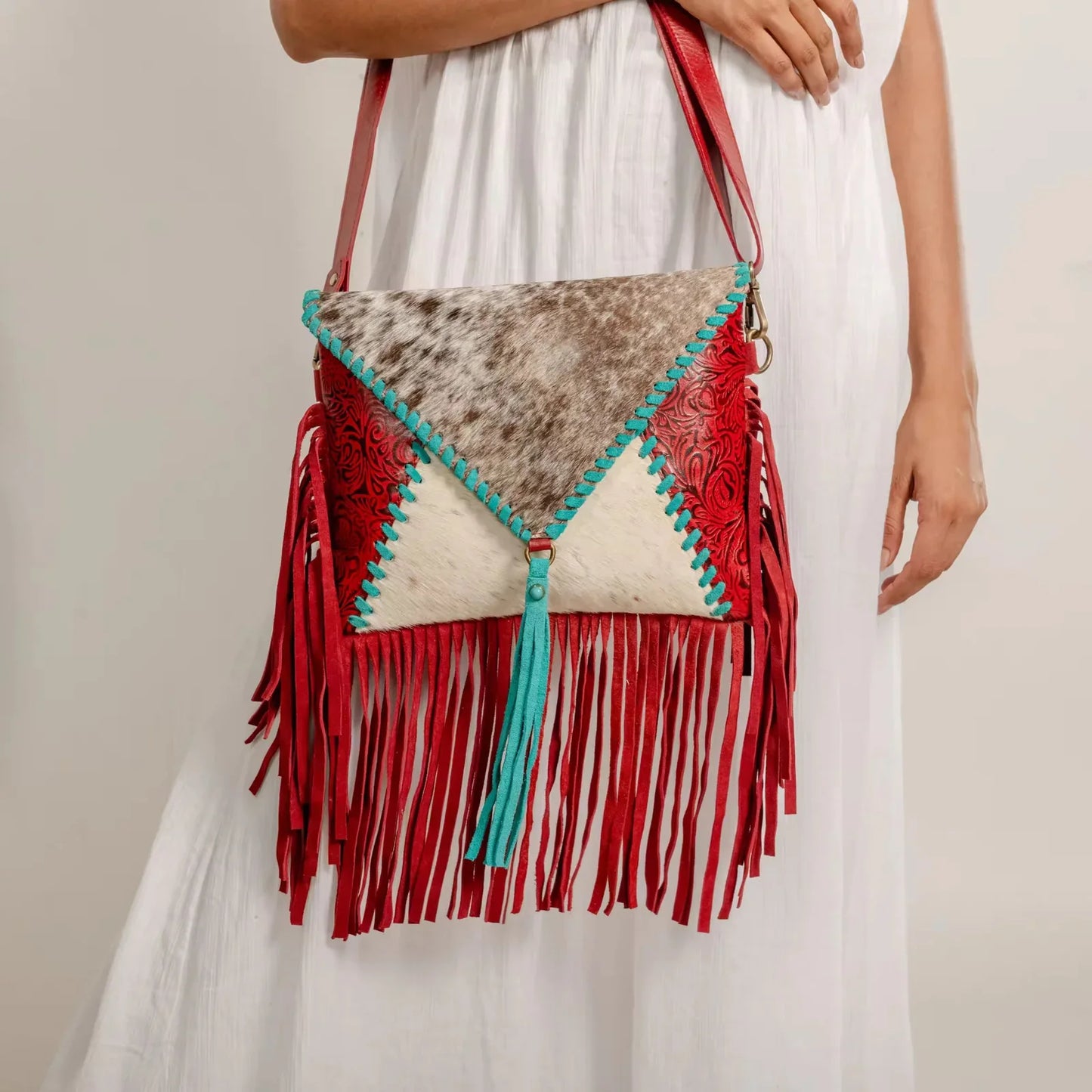 Authentic Leather Bohemian purse