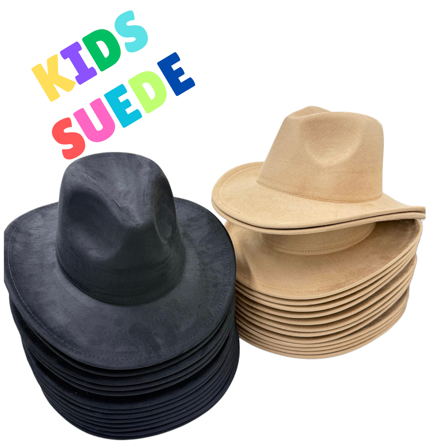 Kids Vegan suede cowboy style Hat - Accessorizmee