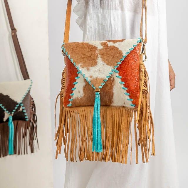 Authentic Leather Bohemian purse - Accessorizmee