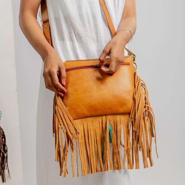 Authentic Leather Bohemian purse - Accessorizmee