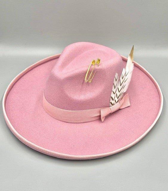 Bow Tie Fedora Hat -Pencil brim - Accessorizmee