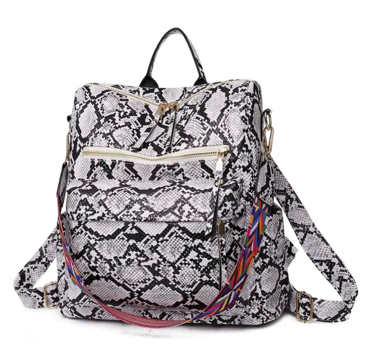 Daybag- snake print white - Accessorizmee