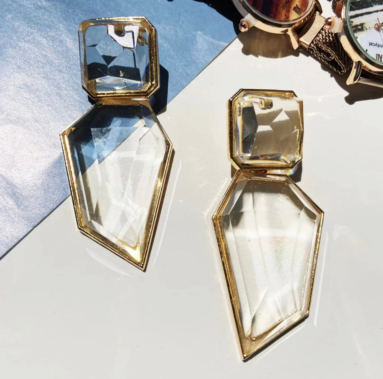 Geometric Statement Earrings - Accessorizmee