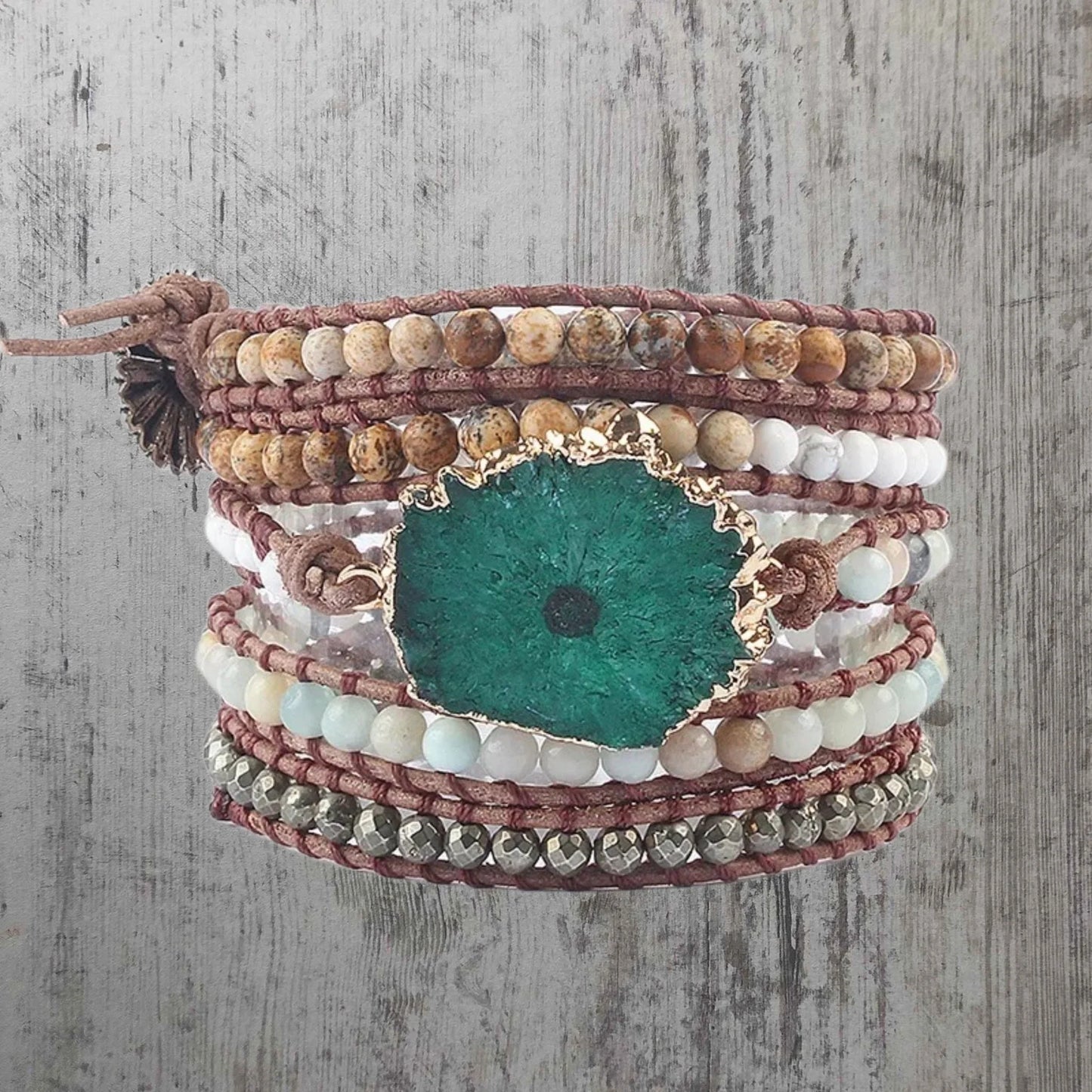 Handmade Raw Stone- bracelet - Accessorizmee