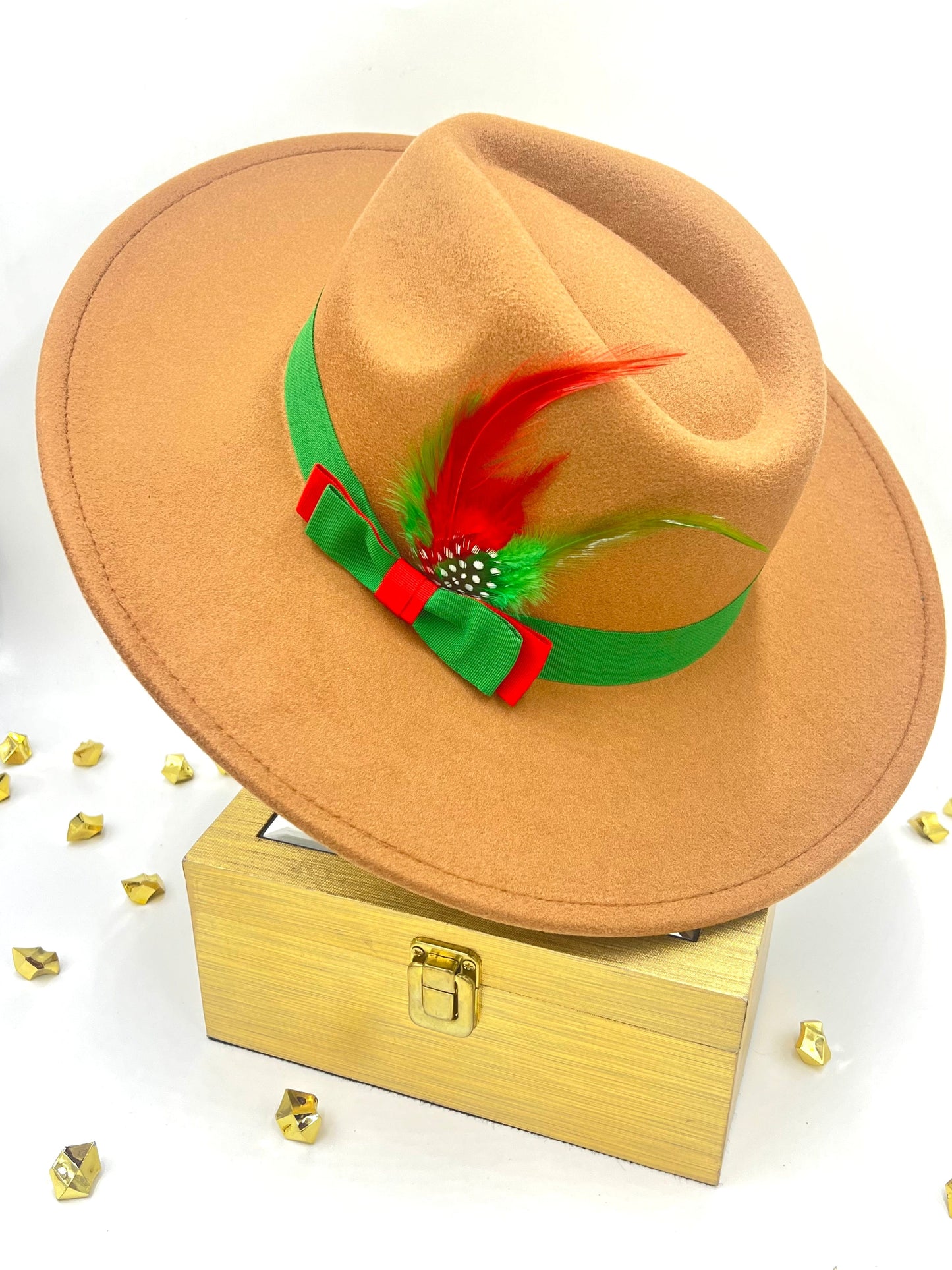 Luxury Fedora Hat-Carmel - Accessorizmee