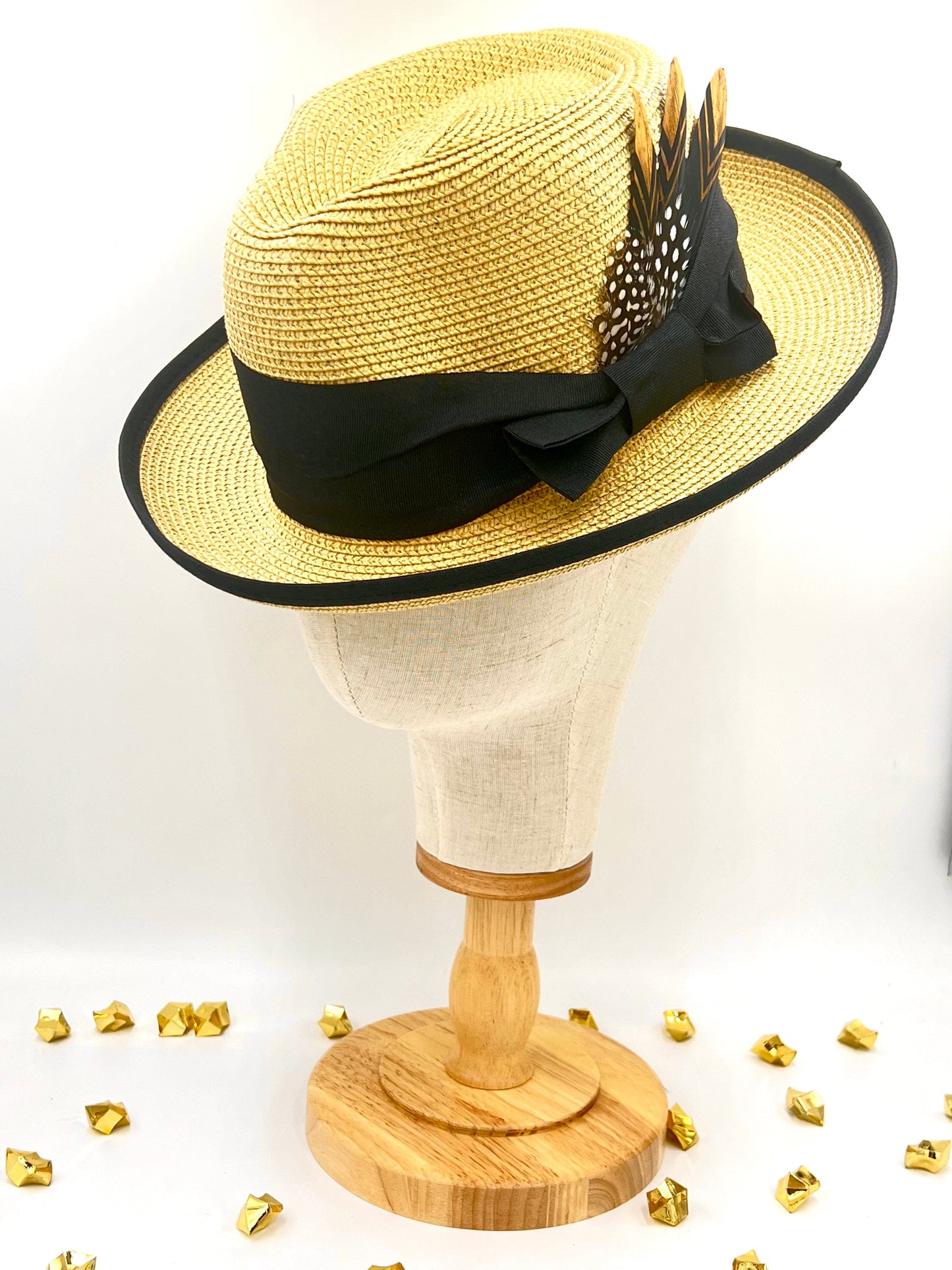 Luxury Straw Hat-black - Accessorizmee