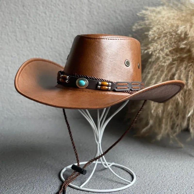 Leather Cowboy hat- Indy - Accessorizmee