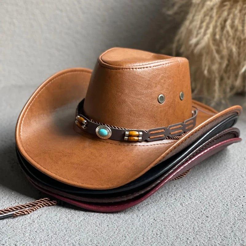 Leather Cowboy hat- Indy - Accessorizmee