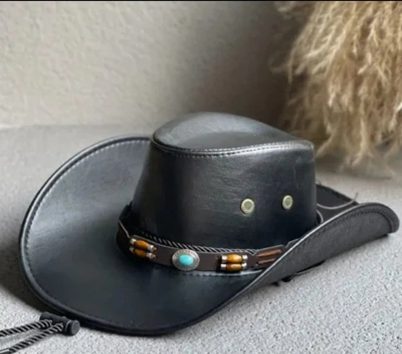 Leather Cowboy hat- Indy - Accessorizmee