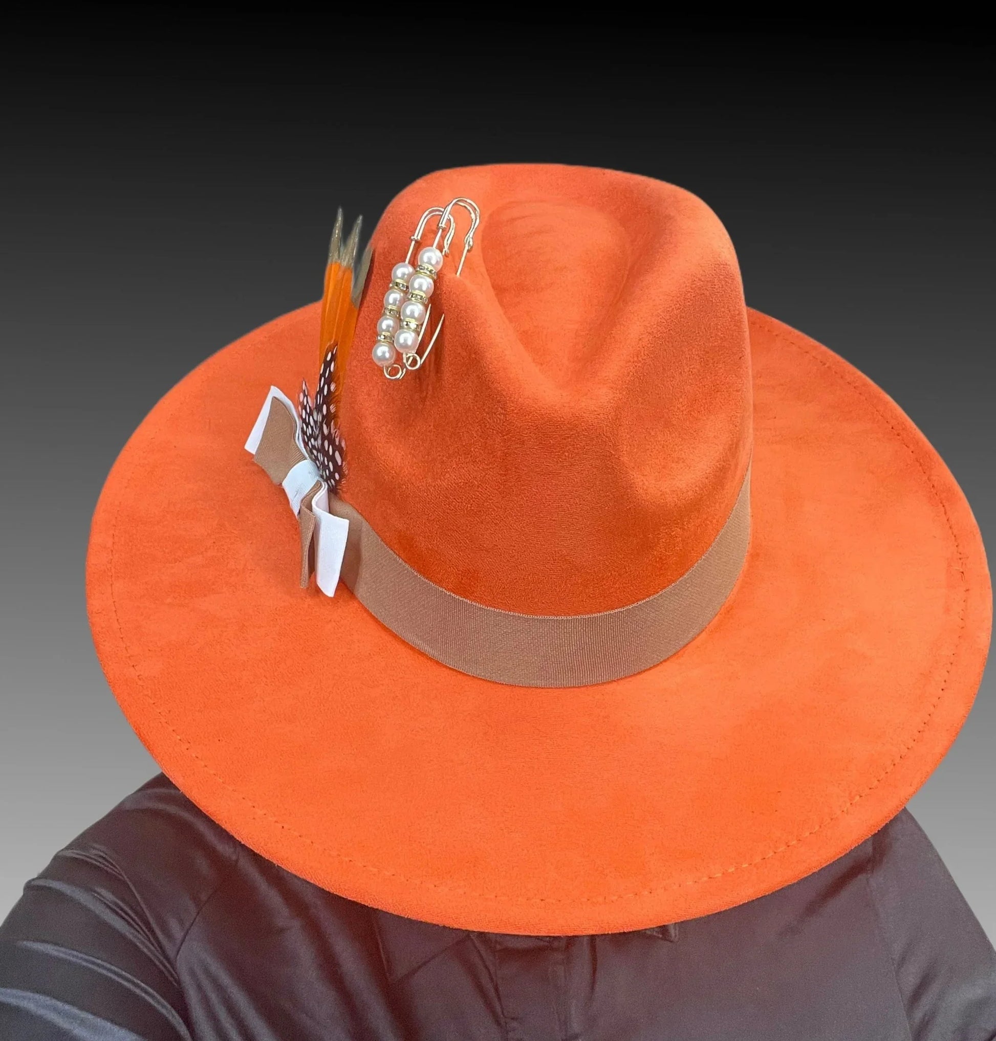 Luxury Fedora Hat-Orangegold - Accessorizmee