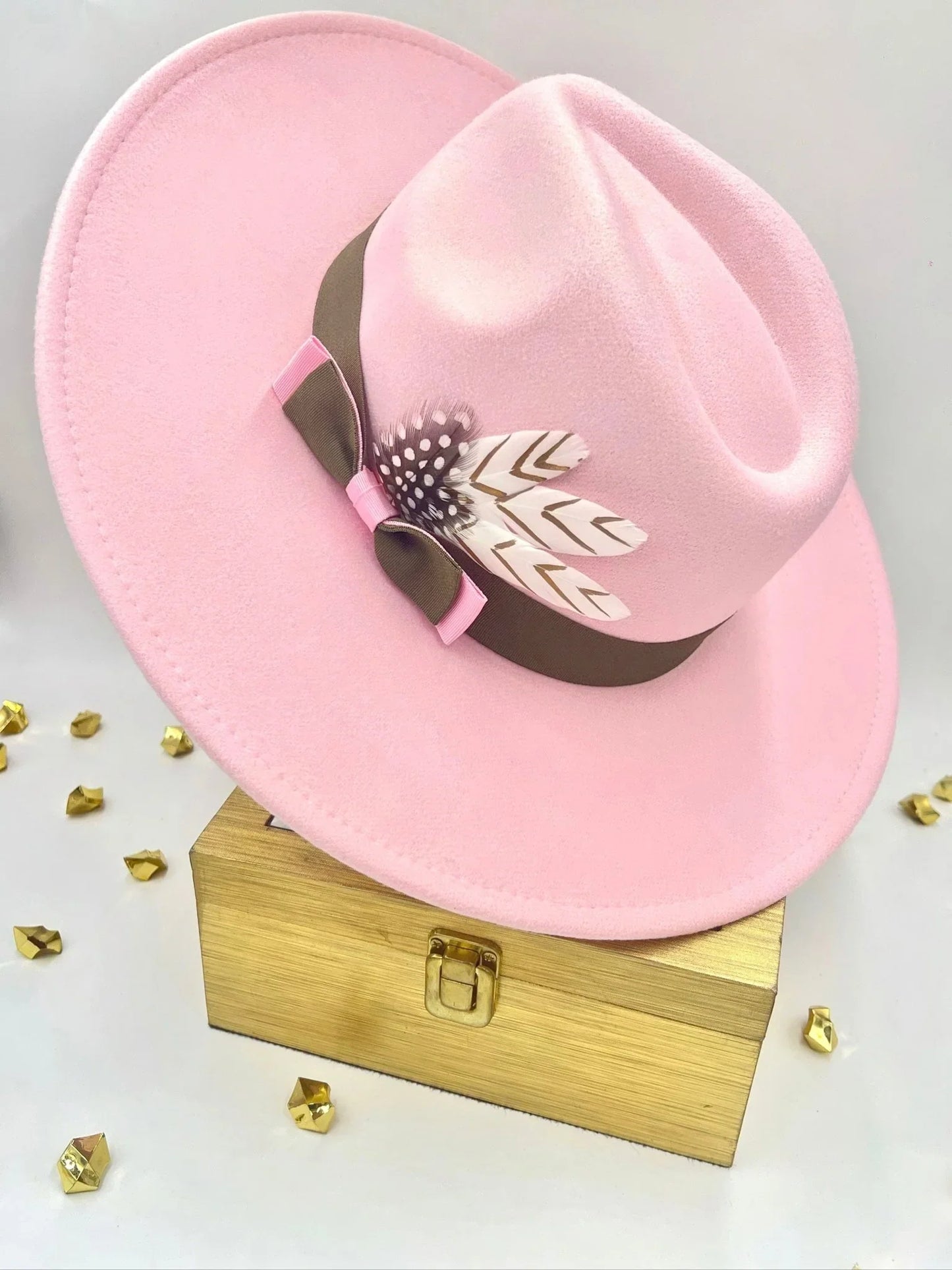Luxury Fedora Hat-Pink - Accessorizmee