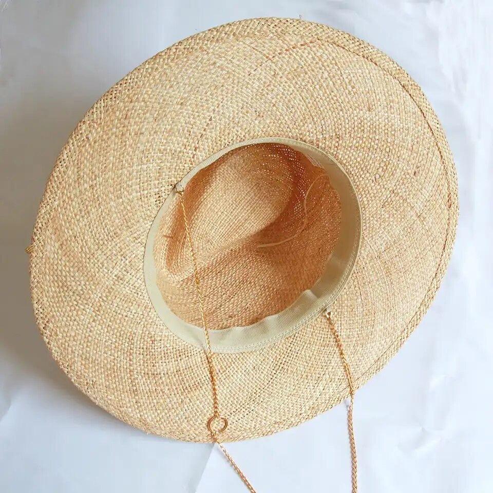 Luxury Gold Straw Hat - Accessorizmee