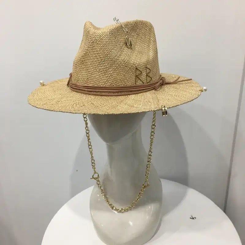 Luxury Gold Straw Hat - Accessorizmee