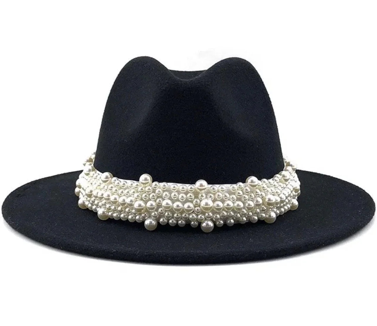 Pearl Fedora- black - Accessorizmee