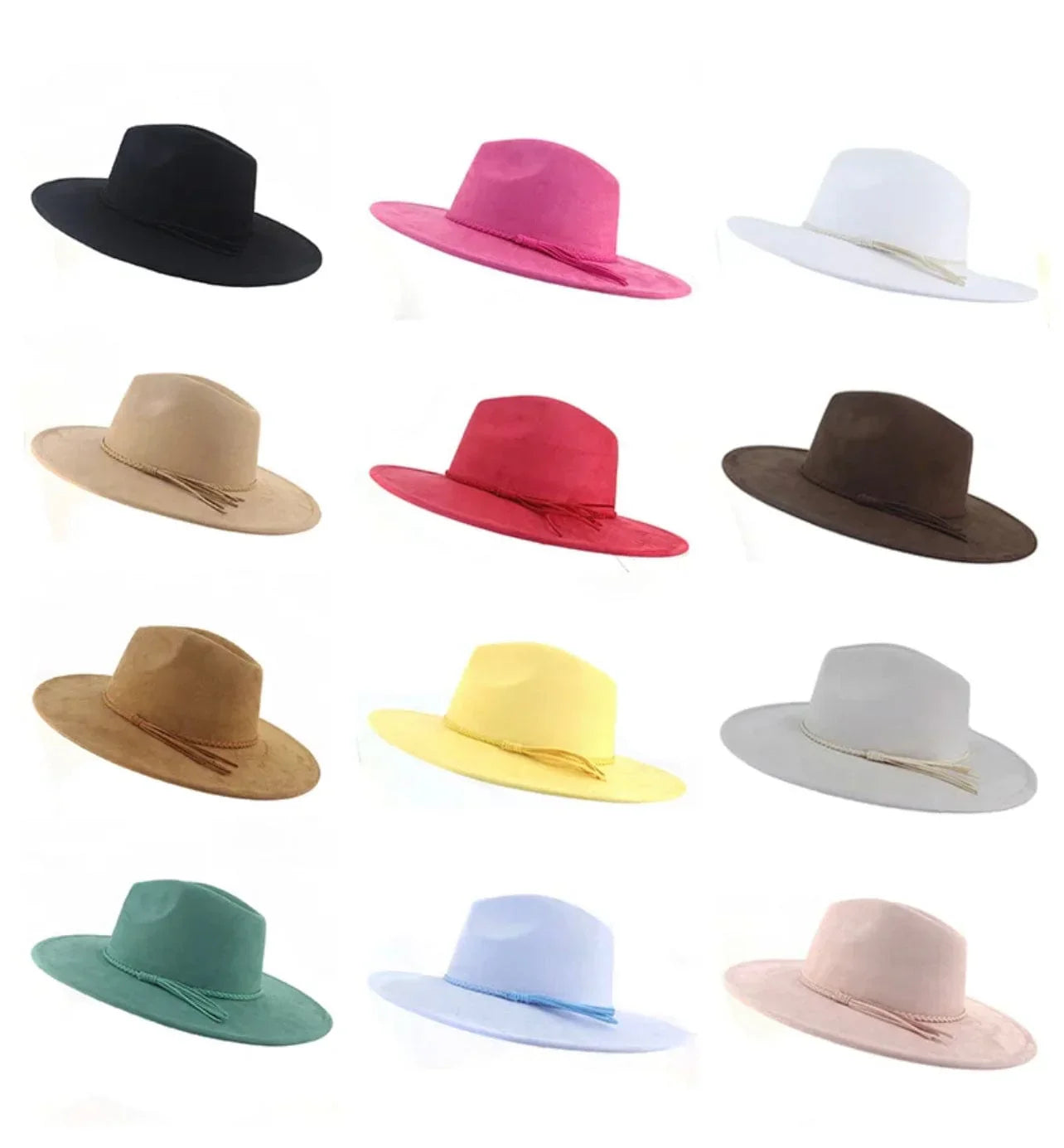 Premium Vegan Tribal Suede Fedora Hat - Accessorizmee