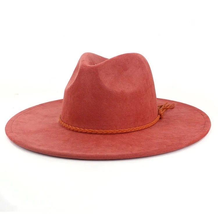 Premium Vegan Tribal Suede Fedora Hat - Accessorizmee