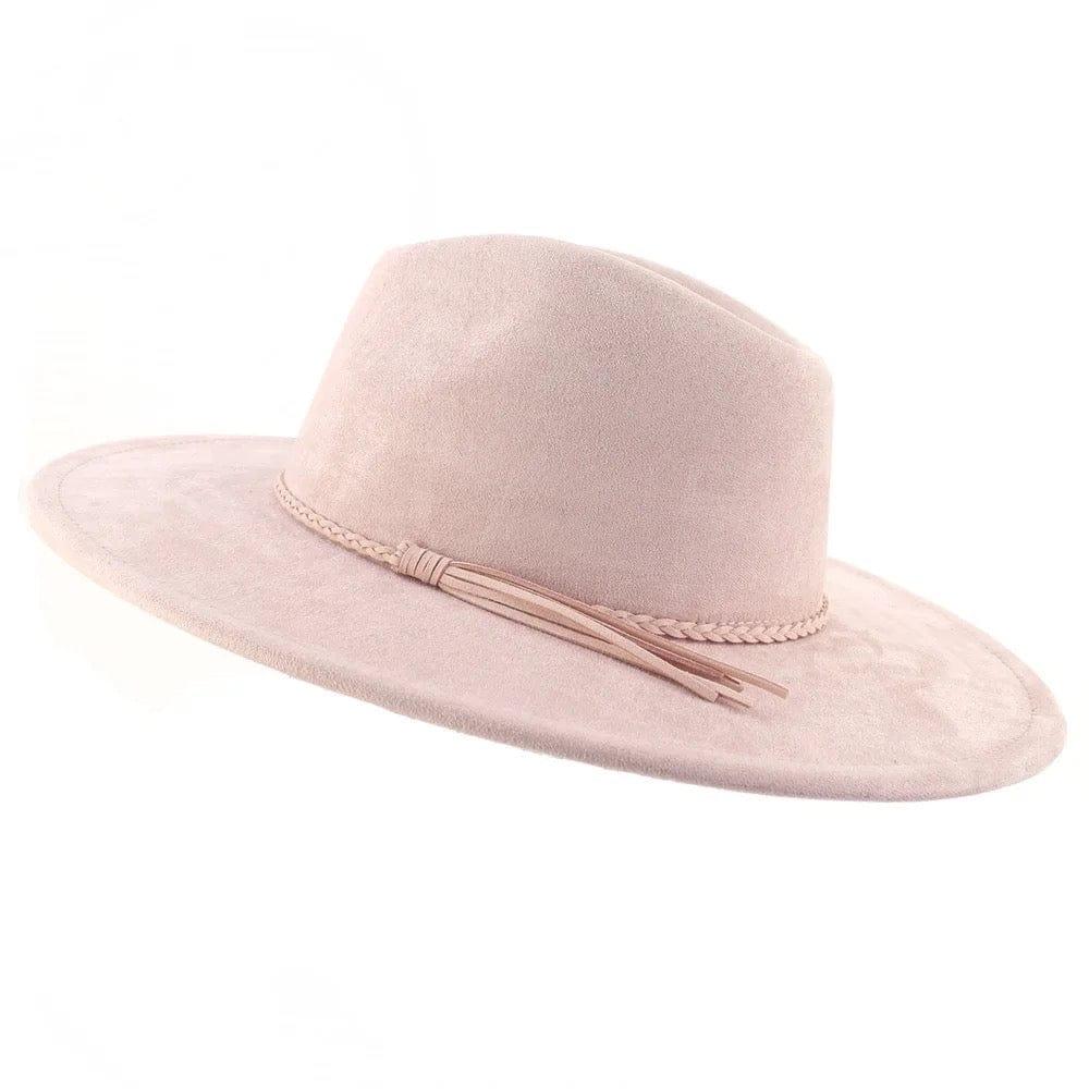 Premium Vegan Tribal Suede Fedora Hat - Accessorizmee