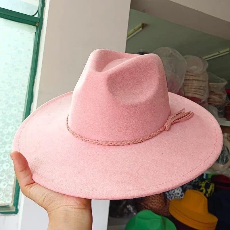 Premium Vegan Tribal Suede Fedora Hat - Accessorizmee