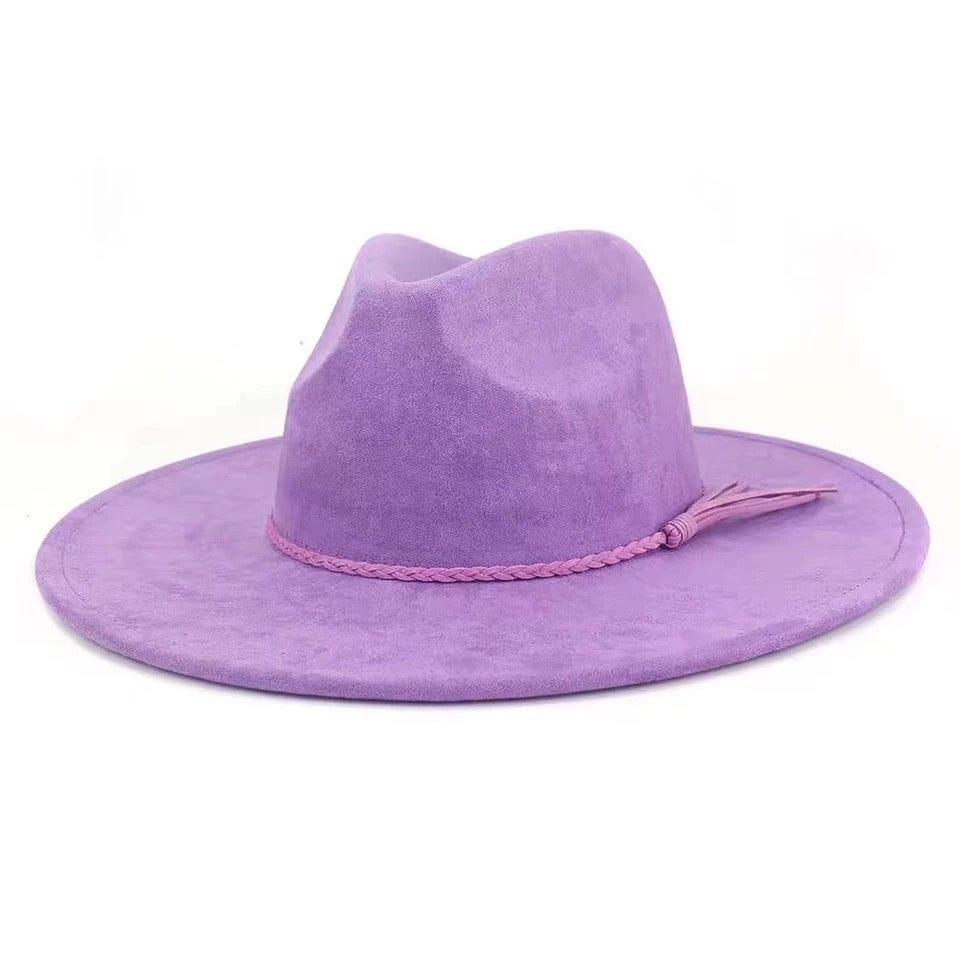 Premium Vegan Tribal Suede Fedora Hat - Accessorizmee