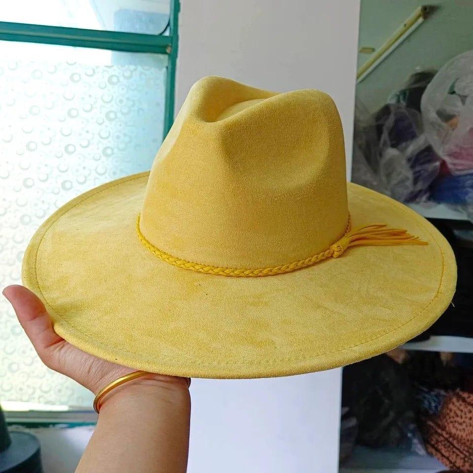 Premium Vegan Tribal Suede Fedora Hat - Accessorizmee