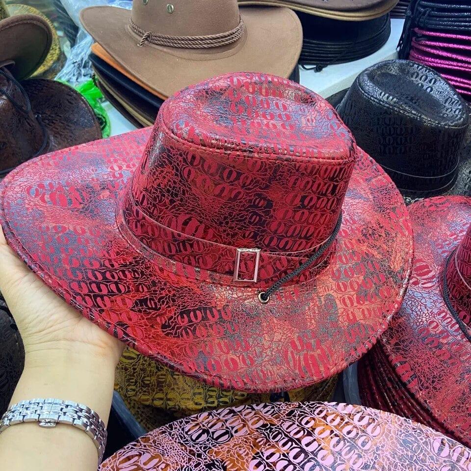 Print Leather Cowboy hat - Accessorizmee