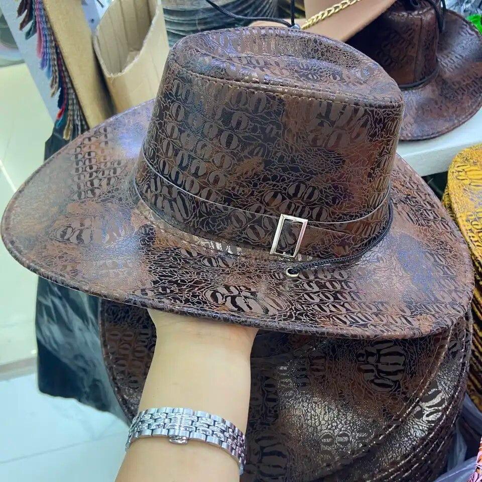 Print Leather Cowboy hat - Accessorizmee