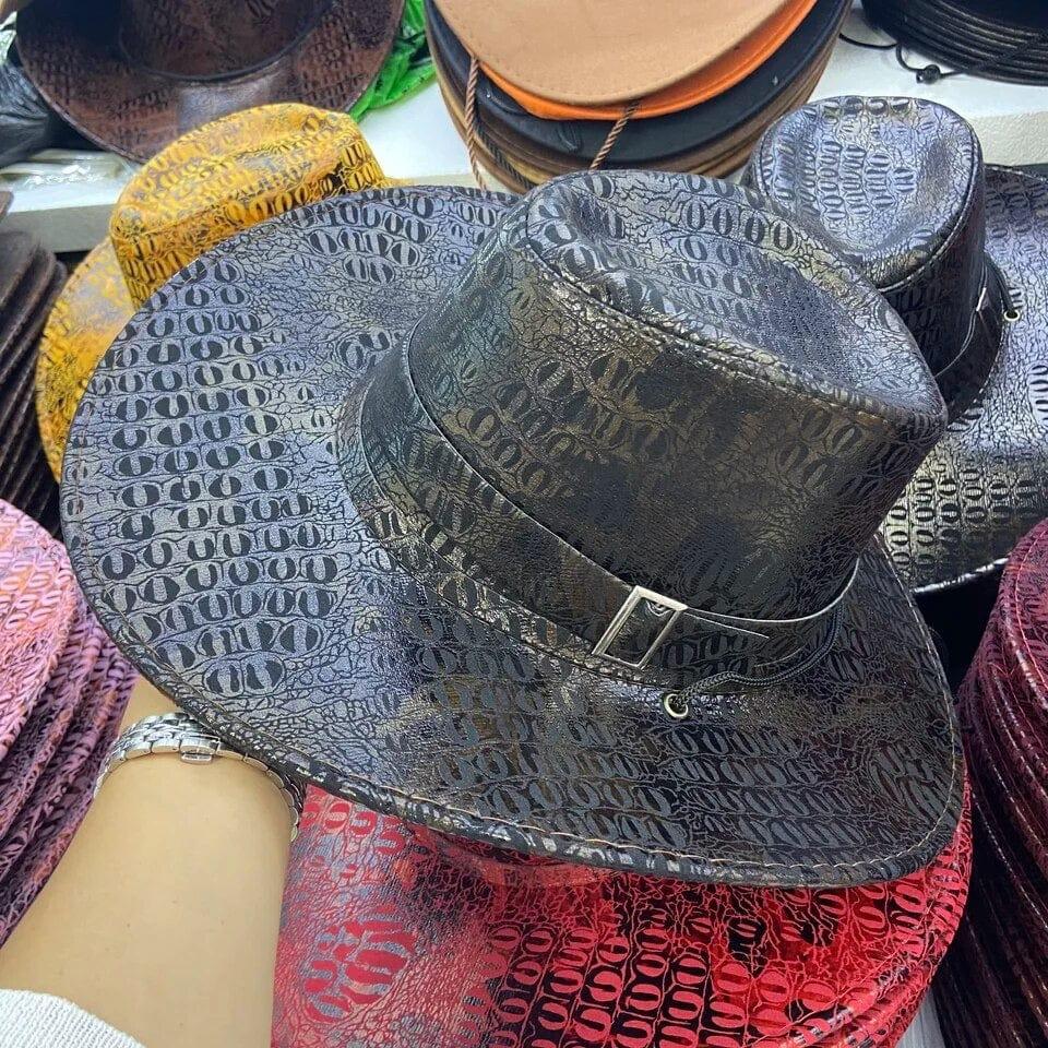 Print Leather Cowboy hat - Accessorizmee