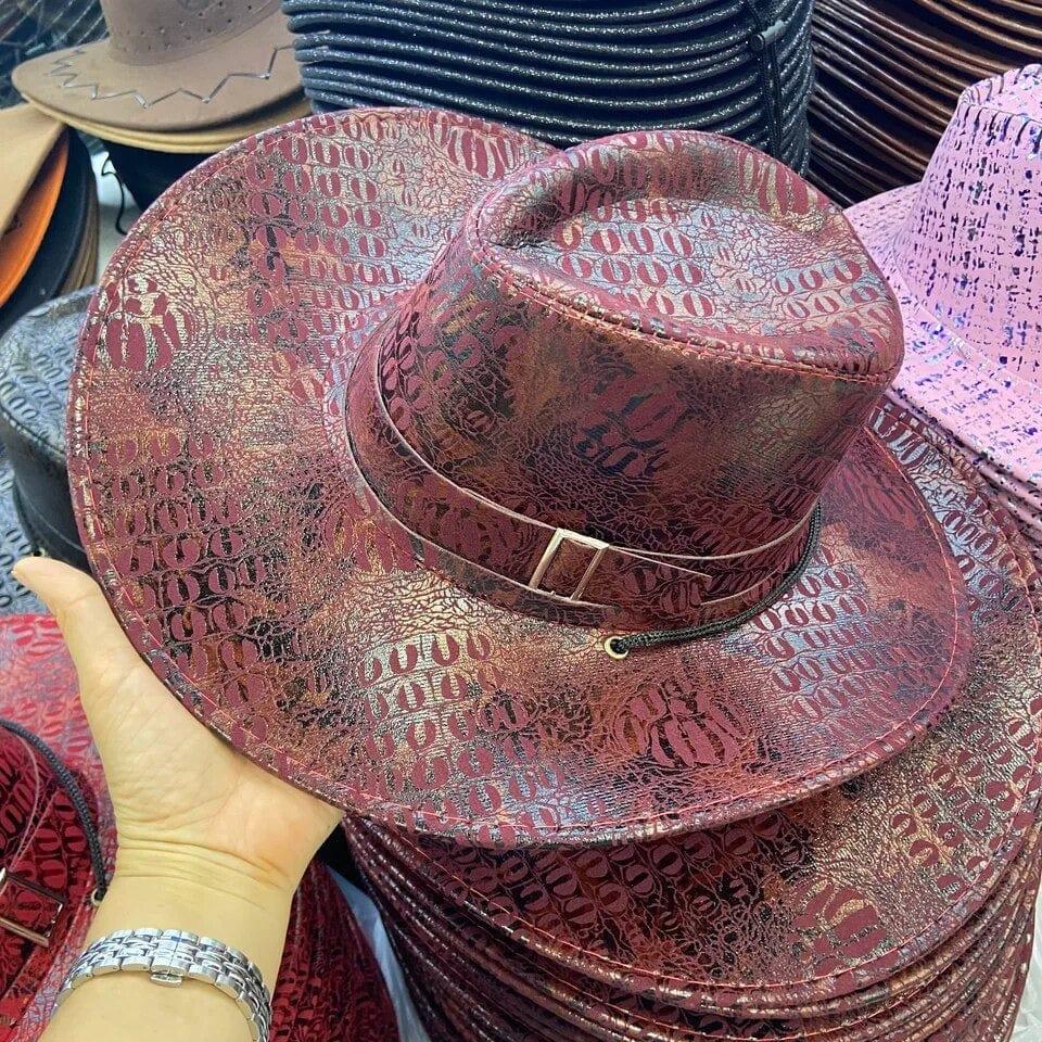 Print Leather Cowboy hat - Accessorizmee