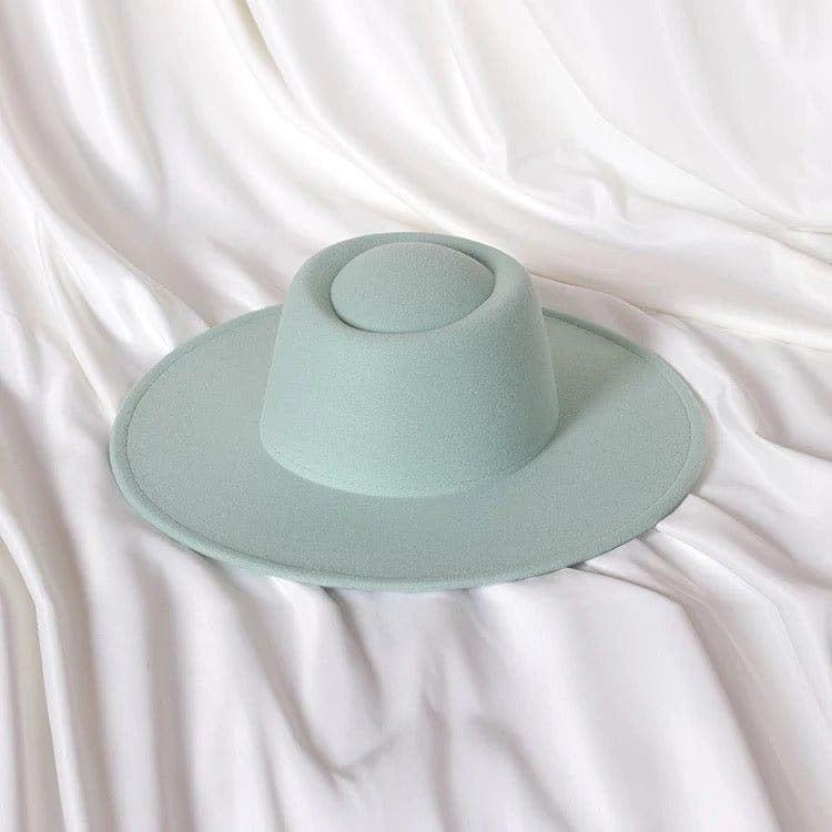 Round Brim Stiff Fedora - Adjustable Felt Hat with 10cm Brim, Unisex, Polyester Interior, Available in Various Colors - Accessorizmee