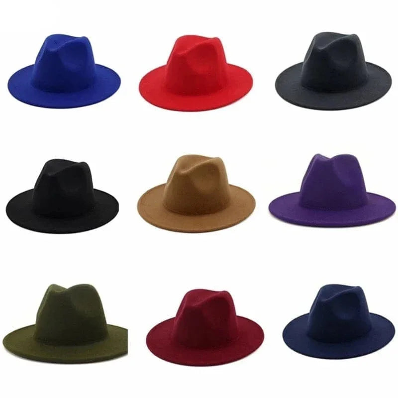 Solid Stiff Fedora - Accessorizmee