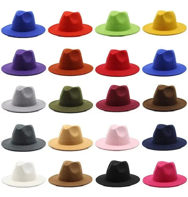 Solid Stiff Fedora - Accessorizmee