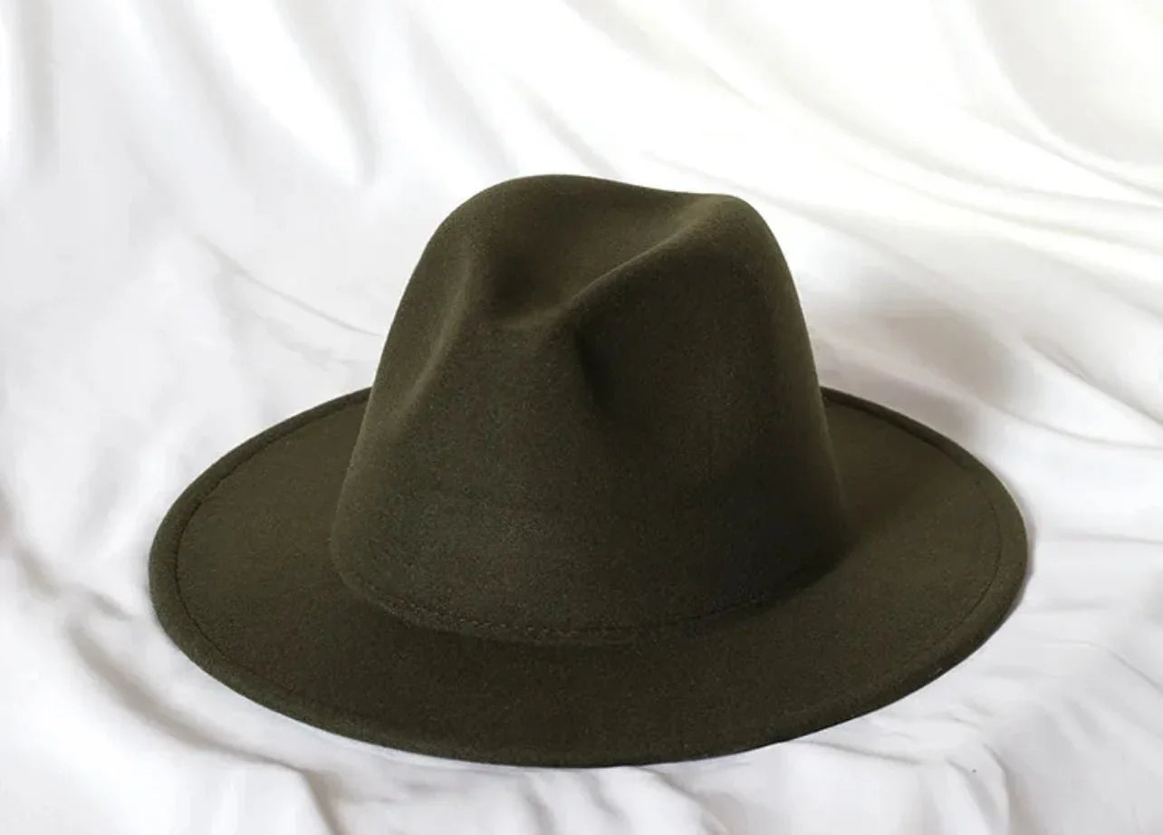 Solid Stiff Fedora - Accessorizmee