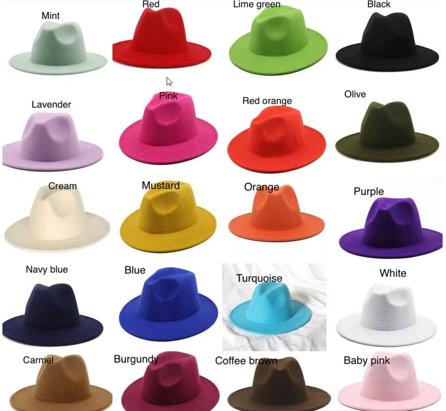 Solid Stiff Fedora - Accessorizmee