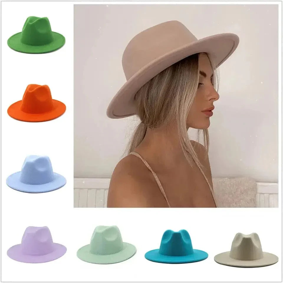 Solid Stiff Fedora - Accessorizmee